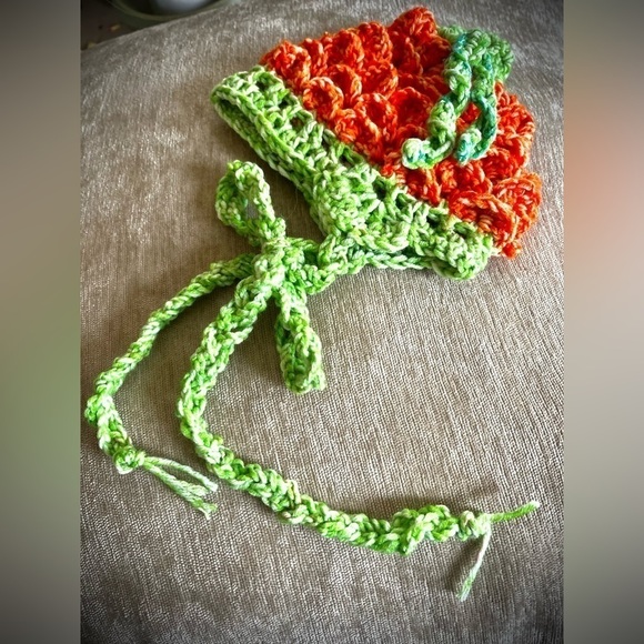 𝅺ADORABLE HANDMADE CROCHETED PUMPKIN HAT - Picture 4 of 4